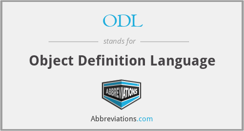 ODL - Object Definition Language