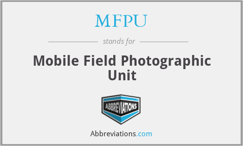 MFPU - Mobile Field Photographic Unit