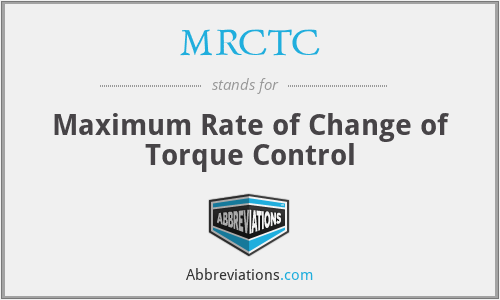 MRCTC - Maximum Rate of Change of Torque Control