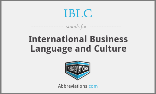 IBLC - International Business Language and Culture
