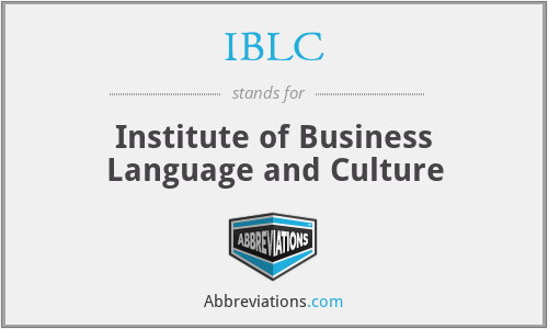 IBLC - Institute of Business Language and Culture
