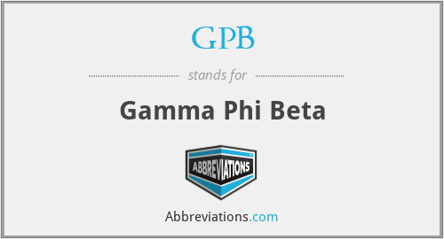 GPB - Gamma Phi Beta
