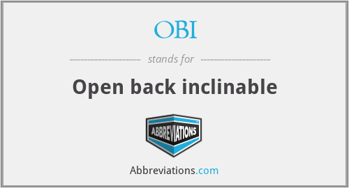 OBI - Open back inclinable