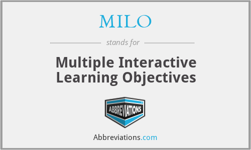 MILO - Multiple Interactive Learning Objectives