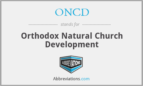 ONCD - Orthodox Natural Church Development