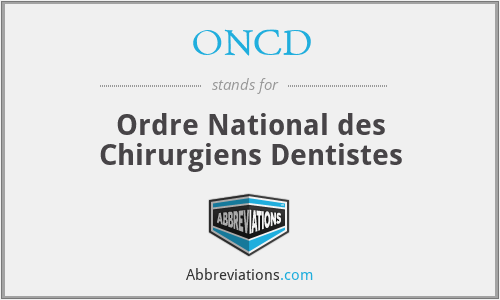 ONCD - Ordre National des Chirurgiens Dentistes