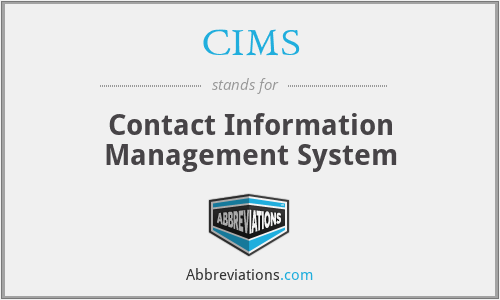 CIMS - Contact Information Management System