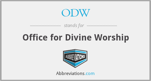 ODW - Office for Divine Worship