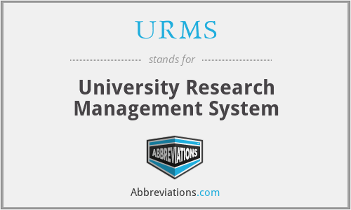 URMS - University Research Management System