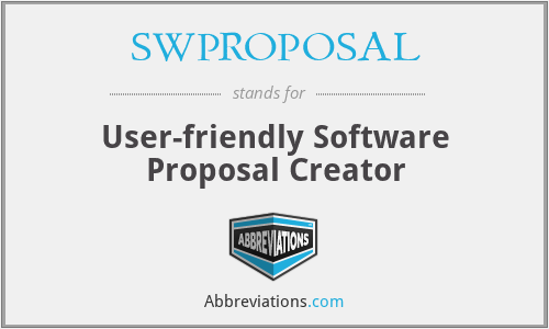 SWPROPOSAL - User-friendly Software Proposal Creator