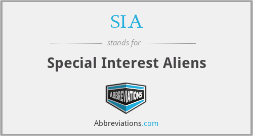 SIA - Special Interest Aliens