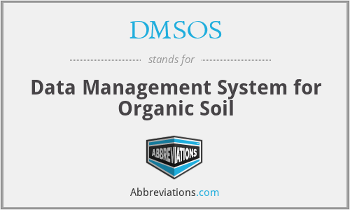 DMSOS - Data Management System for Organic Soil