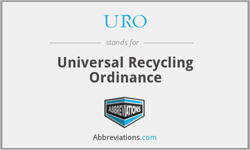URO - Universal Recycling Ordinance