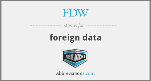 FDW - foreign data
