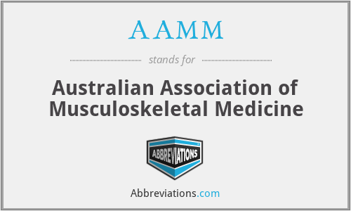 AAMM - Australian Association of Musculoskeletal Medicine