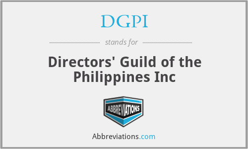 DGPI - Directors' Guild of the Philippines Inc