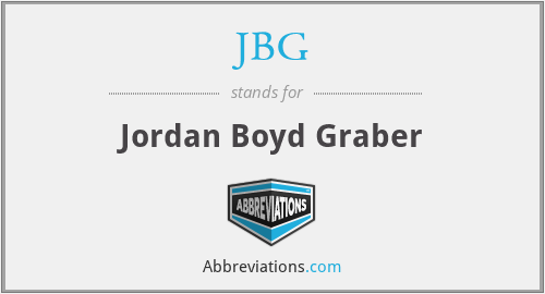 JBG - Jordan Boyd Graber