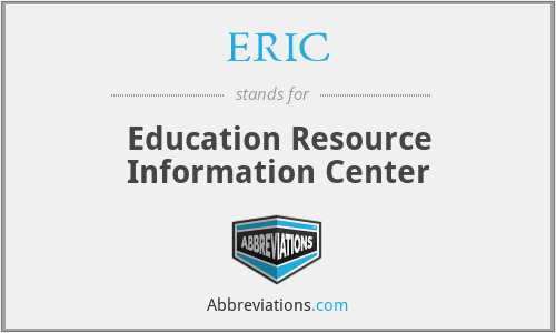 ERIC - Education Resource Information Center