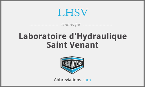 LHSV - Laboratoire d'Hydraulique Saint Venant