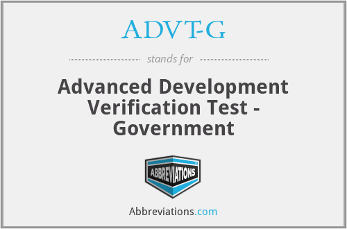 ADVT-G - Advanced Development Verification Test - Government