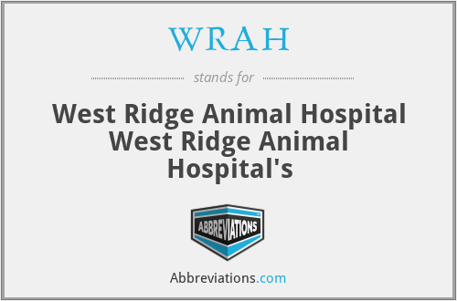 WRAH - West Ridge Animal Hospital West Ridge Animal Hospital's