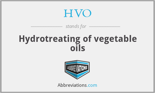 HVO - Hydrotreating of vegetable oils
