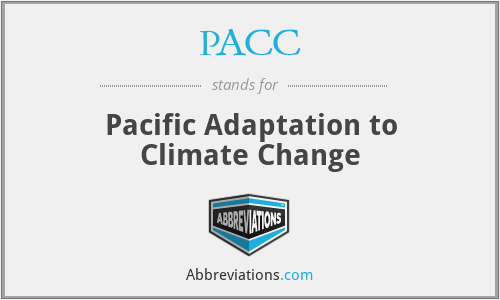 PACC - Pacific Adaptation to Climate Change