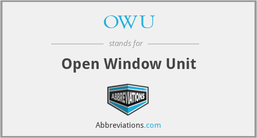 OWU - Open Window Unit