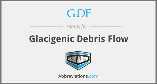 GDF - Glacigenic Debris Flow