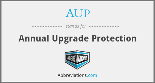 AUP - Annual Upgrade Protection