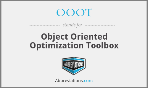 OOOT - Object Oriented Optimization Toolbox