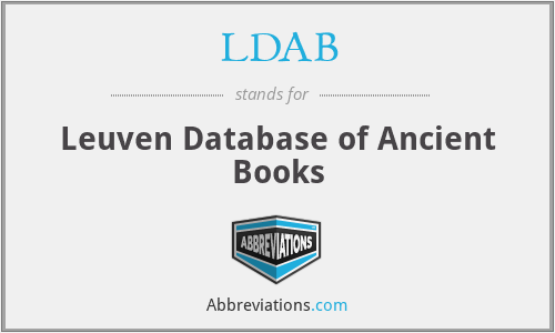 LDAB - Leuven Database of Ancient Books