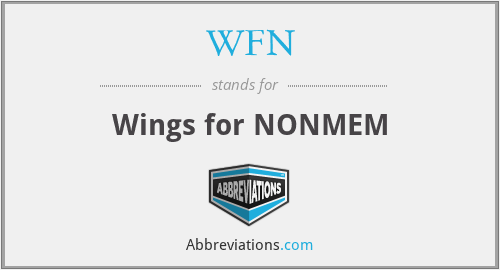 WFN - Wings for NONMEM