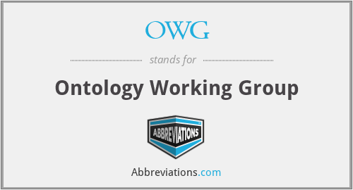 OWG - Ontology Working Group