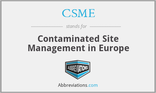 CSME - Contaminated Site Management in Europe