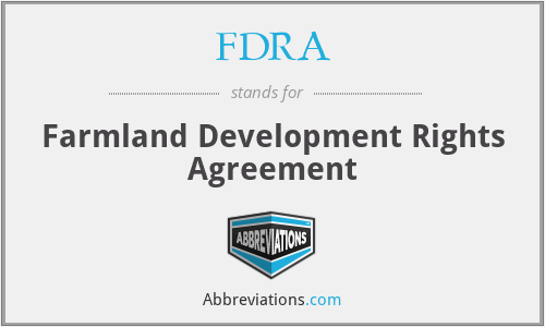 FDRA - Farmland Development Rights Agreement
