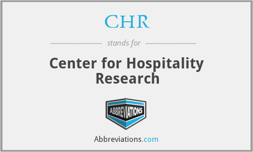 CHR - Center for Hospitality Research