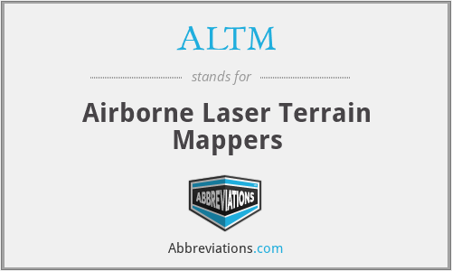 ALTM - Airborne Laser Terrain Mappers