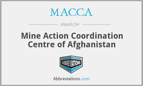 MACCA - Mine Action Coordination Centre of Afghanistan