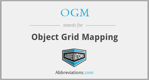 OGM - Object Grid Mapping