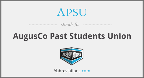 APSU - AugusCo Past Students Union