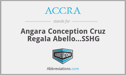 ACCRA - Angara Conception Cruz Regala Abello…SSHG