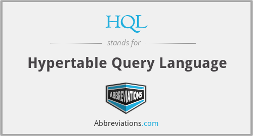 HQL - Hypertable Query Language