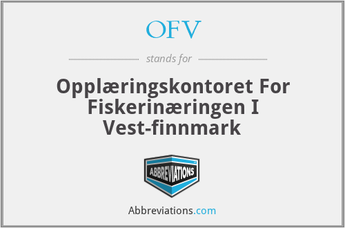OFV - Opplæringskontoret For Fiskerinæringen I Vest-finnmark