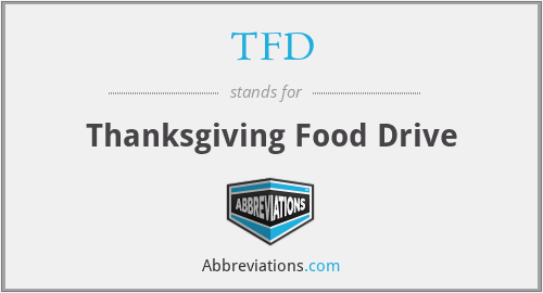 TFD - Thanksgiving Food Drive