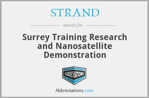 STRAND - Surrey Training Research and Nanosatellite Demonstration