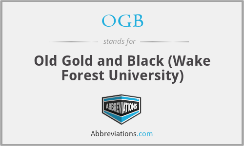 OGB - Old Gold and Black (Wake Forest University)