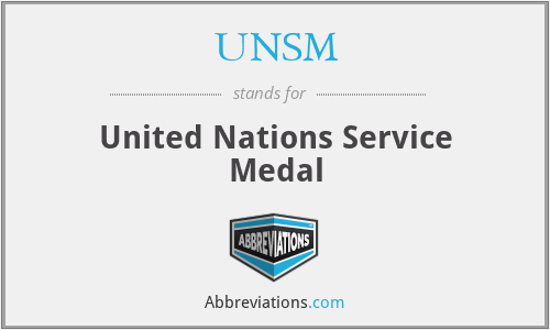 UNSM - United Nations Service Medal