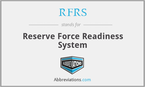 RFRS - Reserve Force Readiness System