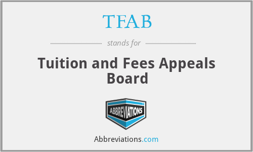TFAB - Tuition and Fees Appeals Board